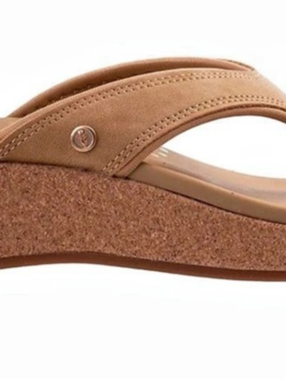 Revitalign Winnie Wedge Flip Flop Sandals in Tan US 8.5 B